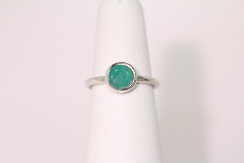Emerald Ring, Created Emerald, Unique Rings, Solid Silver Ring, Vintag –  Adina Stone Jewelry